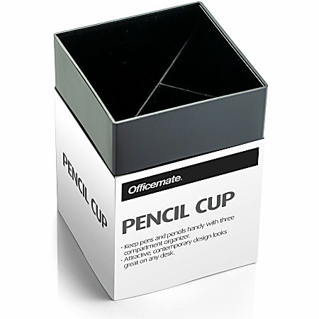 Officemate 3-Compartment Pencil Cup - 4