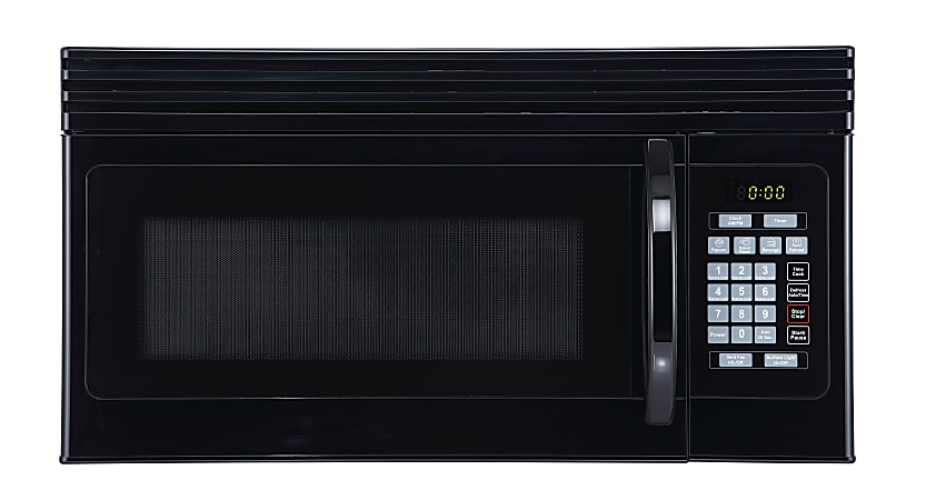 Black+Decker EM044KIN-P 1.6 Cu Ft Over-the-Range Microwave, Black