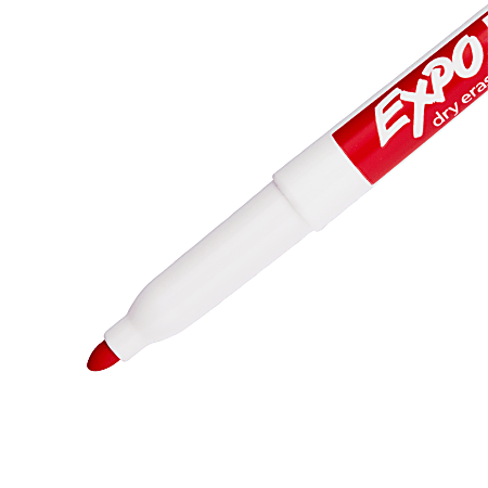 EXPO Low Odor Dry Erase Marker Fine Point Red Dozen 86002 