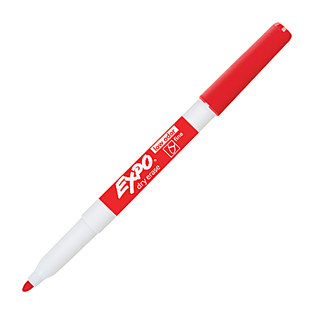 EXPO® Low-Odor Dry-Erase Markers, Fine Point, Red, Pack
