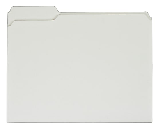 Office Depot® Color File Folders, Letter Size (8-1/2" x 11"), 3/4" Expansion, White, Box Of 100