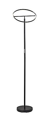 Adesso Falcon LED Floor Lamp With Smart Switch, 78-1/2"H, Black/Frosted