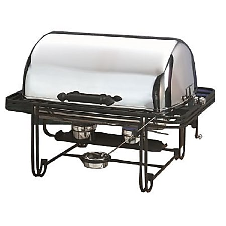American Metalcraft Stainless-Steel Roll-Top Chafer, Rectangular, 8 Qt, Silver