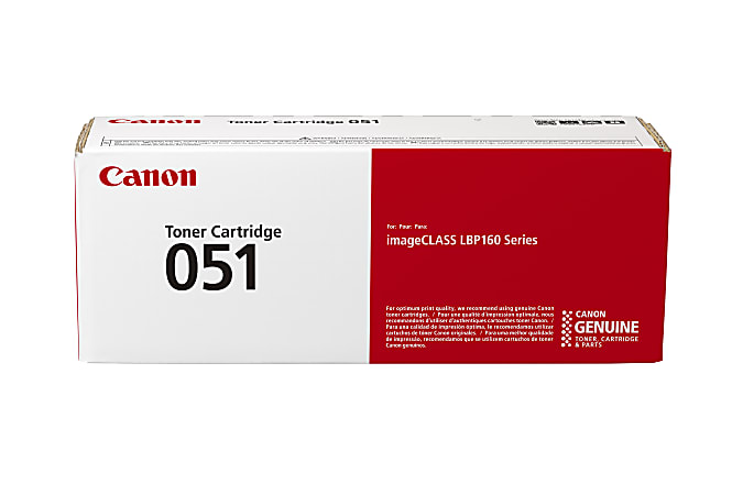 Canon® 051 Black Toner Cartridge, 2168C001