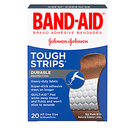 Band-Aid® Brand Flexible Fabric Tough-Strips™, Box Of 20