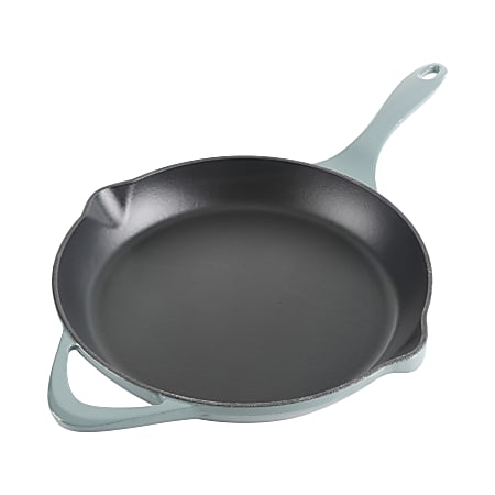 Cravings By Chrissy Teigen Enameled Cast Iron Round Skillet, 11”, Ombre Green