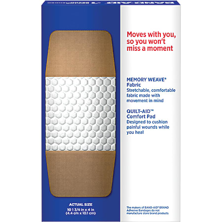 Band-Aid Brand Flexible Fabric Adhesive Bandages, 8 ct, Memory-Weave Fabric