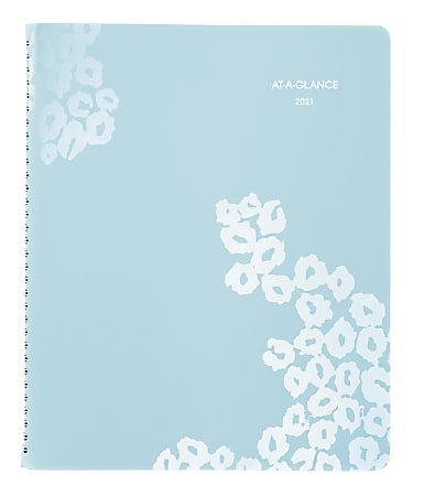 AT-A-GLANCE® Wild Washes 13-Month Weekly/Monthly Appointment Book/Planner, 8-1/2" x 11", Teal, January 2021 to January 2022, 523-905