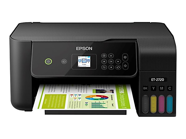  Epson EcoTank ET-2720 Wireless Color All-in-One Supertank  Printer with Scanner and Copier - White : Office Products