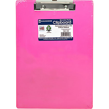 Saunders Neon Plastic Clipboards - 0.50 Saunders Neon Plastic Clipboards - 0.50