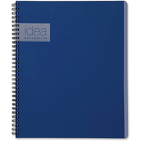 TOPS Idea Collective Meeting Notebook - Twin Wirebound - College Ruled - 8 3/4" x 11" - Blue Cover - Soft Cover, Perforated - 1 Each