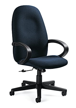 Global® Enterprise High-Back Tilter Chair, 45"H x 24 1/2"W x 27"D, Sapphire/Black