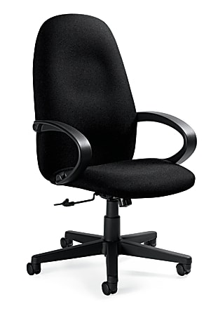 Global® Enterprise High-Back Tilter Chair, 45"H x 24 1/2"W x 27"D, Black