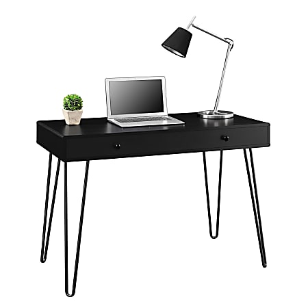 Ameriwood Home Owen Retro Desk With Drawer Black - Office Depot