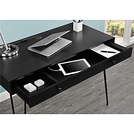 Ameriwood Home Owen Retro Desk With Drawer Black - Office Depot