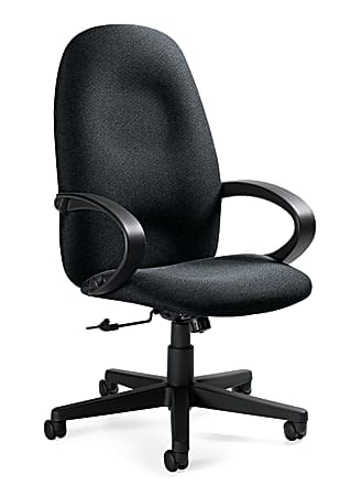 Global® Enterprise High-Back Tilter Chair, 45"H x 24 1/2"W x 27"D, Graphite/Black