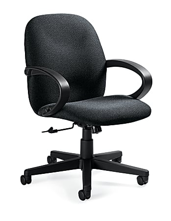 Global® Enterprise Low-Back Tilter Chair, 39"H x 24 1/2"W x 26 1/2"D, Graphite/Black