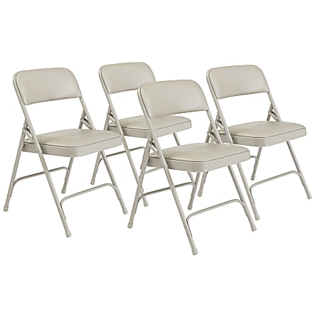 National Public Seating Series 1200 Folding Chairs Gray Set Of 4 Chairs ...
