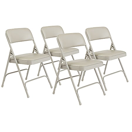 National Public Seating Series 1200 Folding Chairs Gray Set Of 4