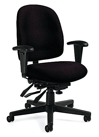 Global® Granada Multi-Tilter Low-Back Chair, 40"H x 26"W x 22 1/2"D, Black
