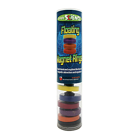 Dowling Magnets Floating Magnet Rings Kit, 1 1/4"H x 1 1/4"W x 6"D, Grades 3 - 12