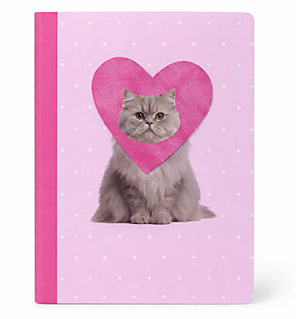 Gartner Studios Composition Notebook, 7-1/2" x 9-3/4," College Ruled, 100 Sheets, Pink Cat