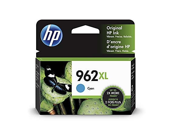 HP 962XL High-Yield Cyan Ink Cartridge, 3JA00AN