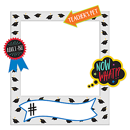 Amscan Graduation Customizable 15-Piece Giant Frame Kit, 35" x 30", White