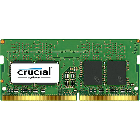 Crucial 8GB DDR4 SDRAM Memory Module - 8 GB - DDR4-2400/PC4-19200 DDR4 SDRAM - 2400 MHz - CL17 - 1.20 V - Unbuffered - 260-pin - SoDIMM