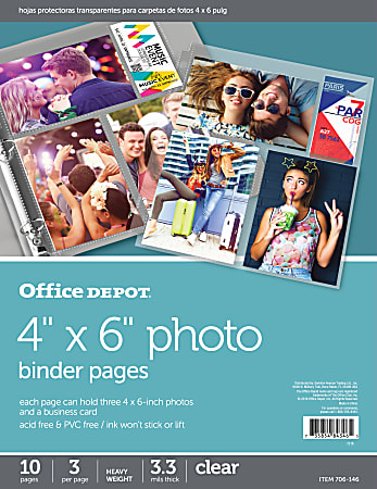 Office Depot Brand Photo Binder Pages 4 x 6 Multi Direction Clear