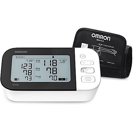 Omron 7 Series Wireless Upper Arm Blood Pressure Monitor - For Blood Pressure - Irregular Heartbeat Detection, LCD Display, Memory Storage