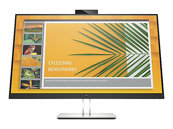 HP E27d G4 27" Webcam WQHD LCD Monitor - 16:9 - 27" Class - In-plane Switching (IPS) Technology - Edge LED Backlight - 2560 x 1440 - 300 Nit - 5 ms - 75 Hz Refresh Rate - HDMI - DisplayPort - USB Hub