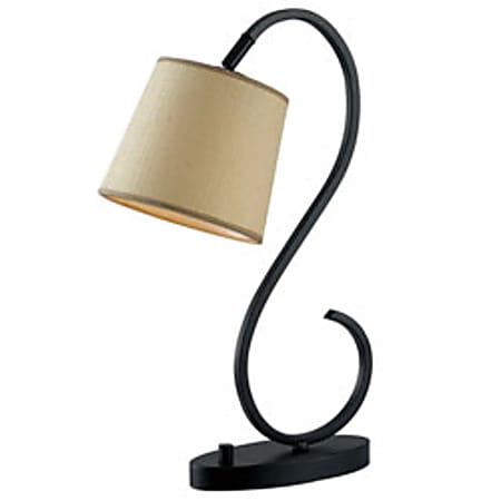 Kenroy Wilson Desk Lamp, 21"H, Oil-Rubbed Bronze/Tan