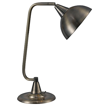 Kenroy Hanger Desk Lamp, 20"H, Antique Brass