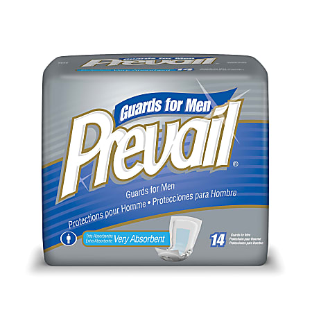 Prevail® Male Guards, 13"L, Box Of 14