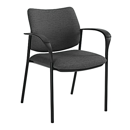 Global® Sidero Armchair, 32"H x 25 1/2"W x 24"D, Granite Rock/Black