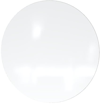 Ghent Coda Low-Profile Circular Magnetic Dry-Erase Glassboard, 48", White