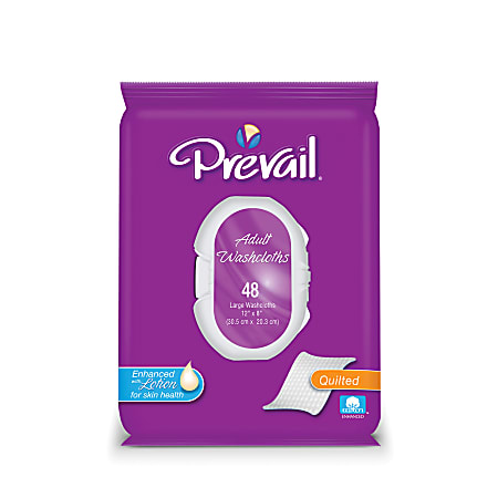 Prevail® Premium Adult Washcloths, Softpak Of 48