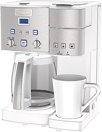 Cusinart Single Serve Grind And Brew Coffee Maker White - Office Depot