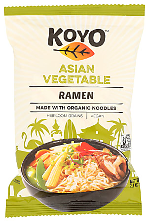 Koyo Ramen, Asian Vegetable, 2.1 Oz, Total Qty 12