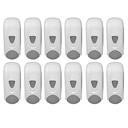 Genuine Joe 1000ml Liquid Soap Dispenser - Manual - 1.06 quart Capacity - White, Gray - 12 / Carton