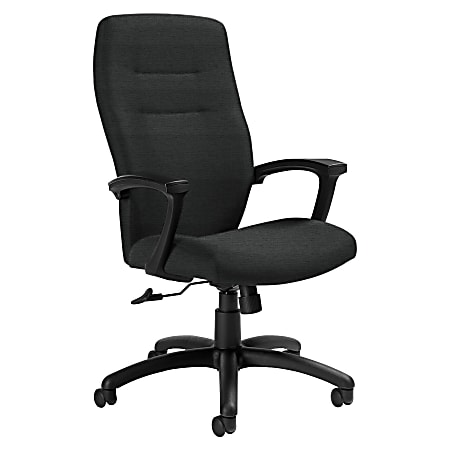 Global® Synopsis High-Back Chair, 43 1/2"H x 24 1/2"W x 26 1/2"D, Granite Rock/Black