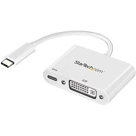 StarTech.com USB-C to DVI Adapter with Power Delivery (USB PD)