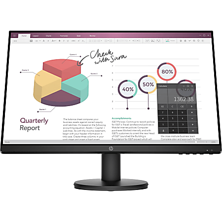 HP P24v G4 24 Class Full HD LCD Monitor 169 Black 23.8 Viewable In
