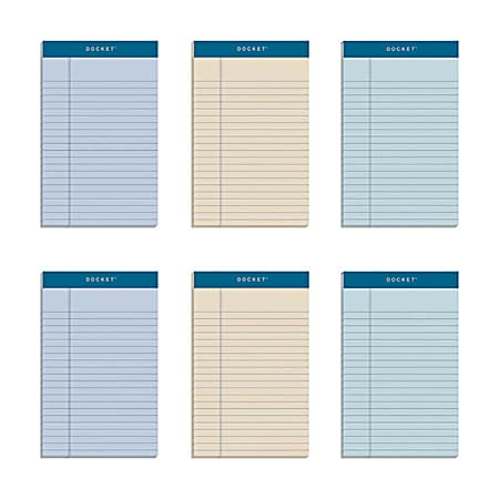 TOPS™ Prism+™ Color Writing Pads, 5" x 8", 100% Recycled, Legal Ruled, 50 Sheets Per Pad, Assorted Colors, Pack Of 6 Pads