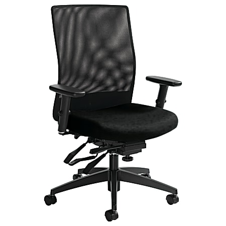 Global® Weev Mid-Back Chair, 39"H x 25"W x 24"D, Black Coal/Black