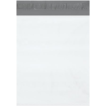 Partners Brand Expansion Poly Mailers, 13"H x 16"W x 2"D, White, Case Of 100