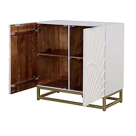 Coast to Coast Modern 34 W Storage Cabinet Fallow WhiteGold