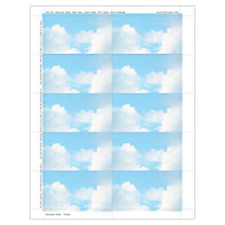 Geographics® Designer Business Cards, Clouds, 2" x 3 1/2", Pack Of 250