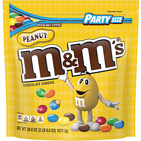 M&M's Medium Bag Peanut Milk Chocolate Candies, Chocolate